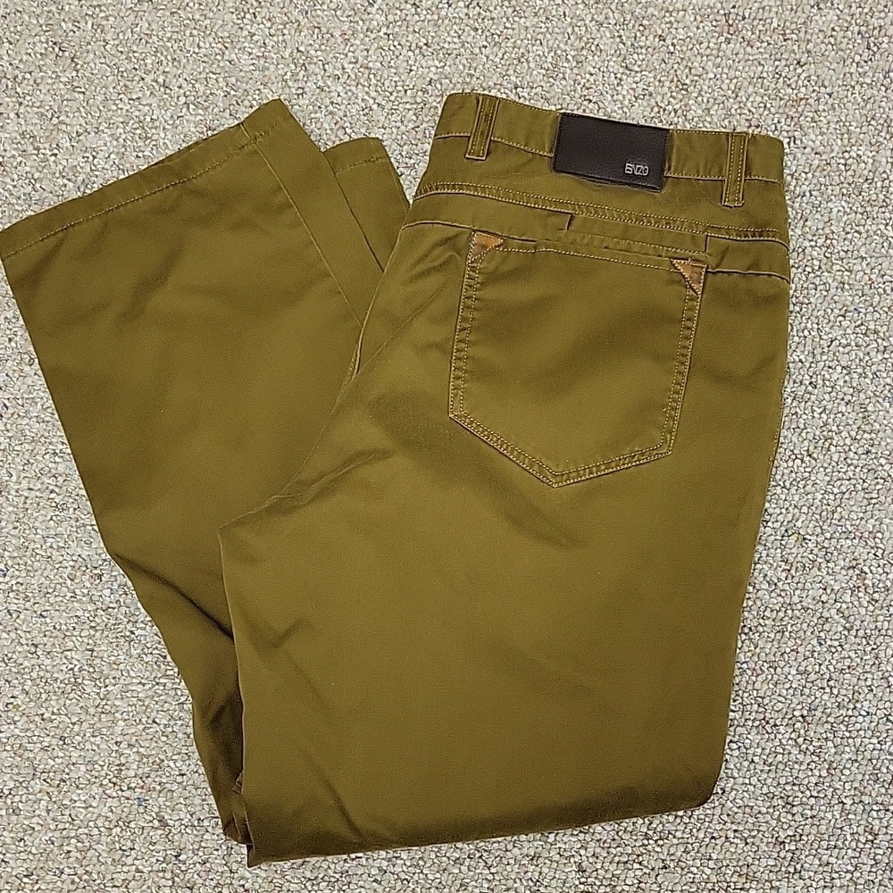 Enzo Denim brown denim pants sz 40  100% cotton.  Men's 29" inseam